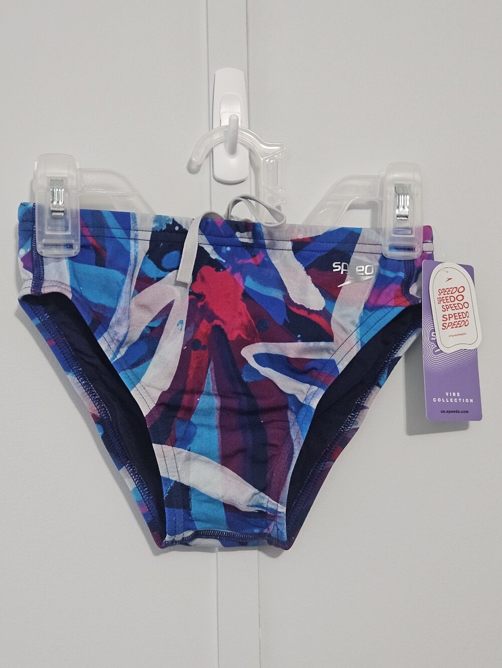 Speedo Size 26 Vibe Collection Boys Swim Trunks with Elastic Drawstring Waistban